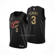 Camiseta Cleveland Cavaliers Caris Levert NO 3 Statement 2022-23 Negro