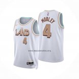 Camiseta Cleveland Cavaliers Evan Mobley NO 4 Ciudad 2022-23 Blanco