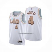 Camiseta Cleveland Cavaliers Evan Mobley NO 4 Ciudad 2022-23 Blanco