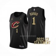 Camiseta Cleveland Cavaliers Rajon Rondo NO 1 Statement 2022-23 Negro