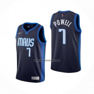 Camiseta Dallas Mavericks Dwight Powell Earned 2020-21 Azul