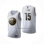 Camiseta Golden Edition Denver Nuggets Nikola Jokic NO 15 Blanco