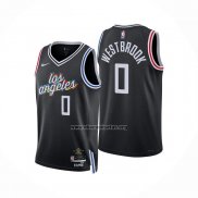 Camiseta Los Angeles Clippers Russell Westbrook NO 0 Ciudad 2022-23 Negro