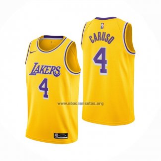 Camiseta Los Angeles Lakers Alex Caruso NO 4 Icon 2020-21 Amarillo