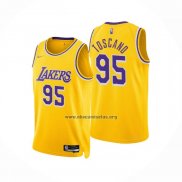 Camiseta Los Angeles Lakers Juan Toscano-Anderson NO 95 75th Anniversary Icon 2021-22 Amarillo