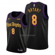 Camiseta Los Angeles Lakers Kobe Bryant NO 8 Ciudad 2019-20 Negro