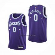 Camiseta Los Angeles Lakers Russell Westbrook NO 0 Ciudad Edition 2021-22 Violeta