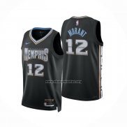 Camiseta Memphis Grizzlies Ja Morant NO 12 Ciudad 2022-23 Negro