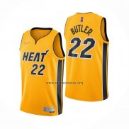 Camiseta Miami Heat Jimmy Butler NO 22 Earned 2020-21 Oro