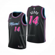 Camiseta Miami Heat Tyler Herro NO 14 Ciudad 2018-19 Negro