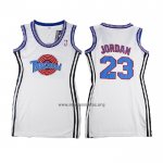 Camiseta Mujer Tune Squad Michael Jordan NO 23 Blanco