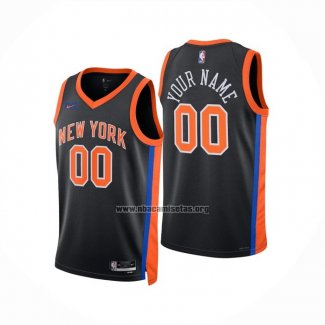 Camiseta New York Knicks Personalizada Ciudad 2022-23 Negro