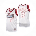 Camiseta Philadelphia 76ers Allen Iverson NO 3 Mitchell & Ness 1997-98 Blanco