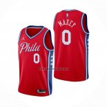 Camiseta Philadelphia 76ers Tyrese Maxey NO 0 Statement 2020-21 Rojo