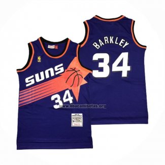 Camiseta Phoenix Suns Charles Barkley NO 34 Mitchell & Ness 1992-93 Violeta