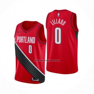 Camiseta Portland Trail Blazers Damian Lillard NO 0 Statement 2019-20 Rojo