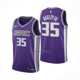 Camiseta Sacramento Kings Marvin Bagley III NO 35 Icon Violeta