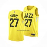 Camiseta Utah Jazz Rudy Gobert NO 27 Icon 2022-23 Amarillo