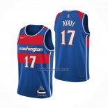 Camiseta Washington Wizards Joel Ayayi NO 17 Ciudad 2021-22 Azul