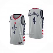 Camiseta Washington Wizards Russell Westbrook NO 4 Ciudad 2020-21 Gris