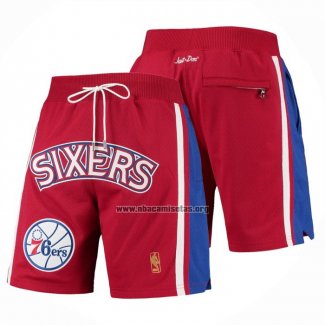 Pantalone Philadelphia 76ers Mitchell & Ness 1996-97 Rojo