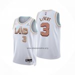 Camiseta Cleveland Cavaliers Caris Levert NO 3 Ciudad 2022-23 Blanco