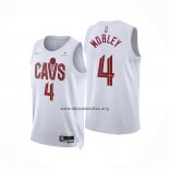 Camiseta Cleveland Cavaliers Evan Mobley NO 4 Association 2022-23 Blanco