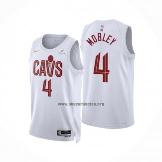 Camiseta Cleveland Cavaliers Evan Mobley NO 4 Association 2022-23 Blanco