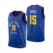 Camiseta Denver Nuggets Nikola Jokic NO 15 Statement Azul