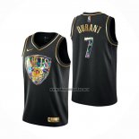 Camiseta Golden Edition Brooklyn Nets Kevin Durant NO 7 2021-22 Negro