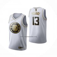 Camiseta Golden Edition Los Angeles Clippers Paul George NO 13 Blanco