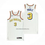 Camiseta Golden State Warriors Jordan Poole NO 3 Classic Autentico Blanco