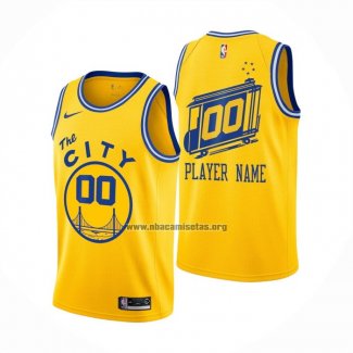 Camiseta Golden State Warriors Personalizada Ciudad Classic Edition Oro