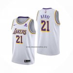 Camiseta Los Angeles Lakers Joel Ayayi NO 21 Association 2021-22 Blanco