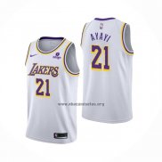 Camiseta Los Angeles Lakers Joel Ayayi NO 21 Association 2021-22 Blanco