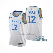 Camiseta Los Angeles Lakers Kendrick Nunn NO 12 Classic 2022-23 Blanco