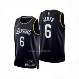 Camiseta Los Angeles Lakers LeBron James NO 6 Select Series 2022 Negro