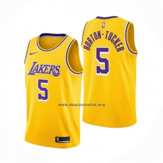 Camiseta Los Angeles Lakers Talen Horton-Tucker NO 5 Icon 2020-21 Amarillo