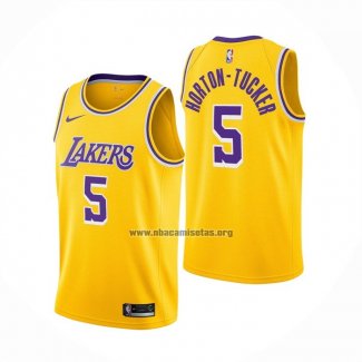 Camiseta Los Angeles Lakers Talen Horton-Tucker NO 5 Icon 2020-21 Amarillo