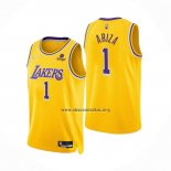 Camiseta Los Angeles Lakers Trevor Ariza NO 1 75th Anniversary 2021-22 Amarillo