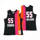 Camiseta Miami Floridians Jason Williams NO 55 Hardwood Classics Throwback Negro