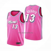 Camiseta Miami Heat Bam Adebayo NO 13 Earned 2018-19 Rosa
