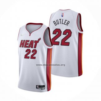 Camiseta Miami Heat Jimmy Butler NO 22 Association 2021-22 Blanco