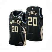 Camiseta Milwaukee Bucks A.C. Green NO 20 Statement 2022-23 Negro