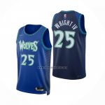 Camiseta Minnesota Timberwolves McKinley Wright IV NO 25 Ciudad 2021-22 Azul