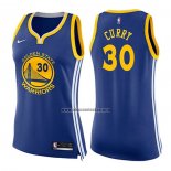 Camiseta Mujer Golden State Warriors Stephen Curry NO 30 Icon 2017-18 Azul