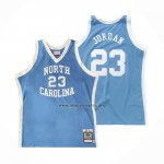 Camiseta NCAA North Carolina Tar Heels Michael Jordan NO 23 Mitchell & Ness 1983-84 Azul