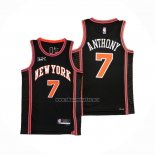 Camiseta New York Knicks Carmelo Anthony NO 7 Ciudad 2021-22 Negro
