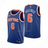 Camiseta New York Knicks Kristaps Porzingis NO 6 Icon Azul