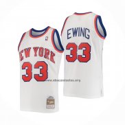 Camiseta New York Knicks Patrick Ewing NO 33 Mitchell & Ness 1985-86 Blanco